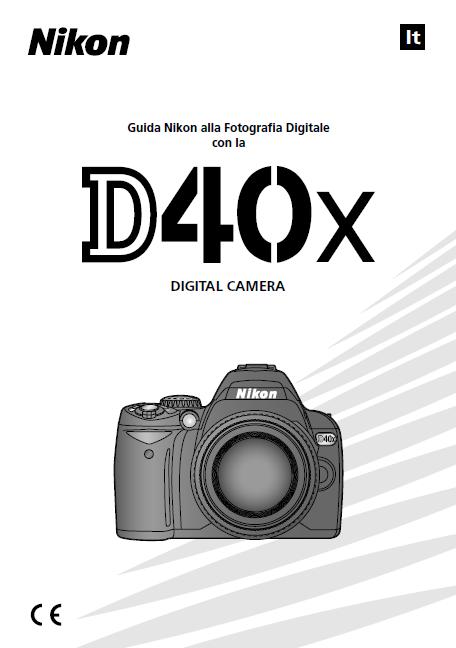 Per Nikon D40X Manuale Istruzioni Italiano Cartaceo Stampato 15x20cm 